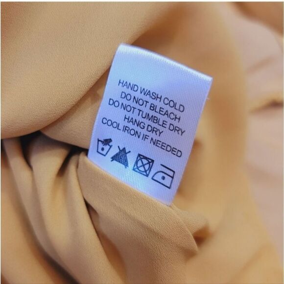 Tularosa Revolve Shilo Satin Open Sleeve Ruffle Blouse in Marigold Size XS - Picture 10 of 11